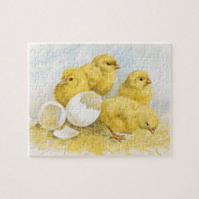 Vintage Baby Chickens Jigsaw Puzzle (Horizontal)