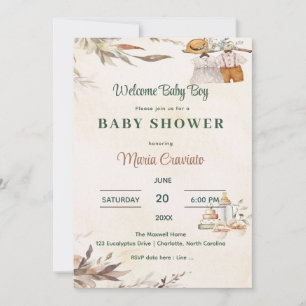Vintage Baby Clothes Baby Shower Invitation