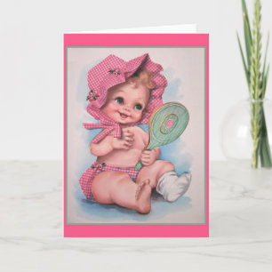 Vintage Baby Girl Card