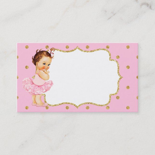Vintage Baby Girl Princess Business Card (Front)