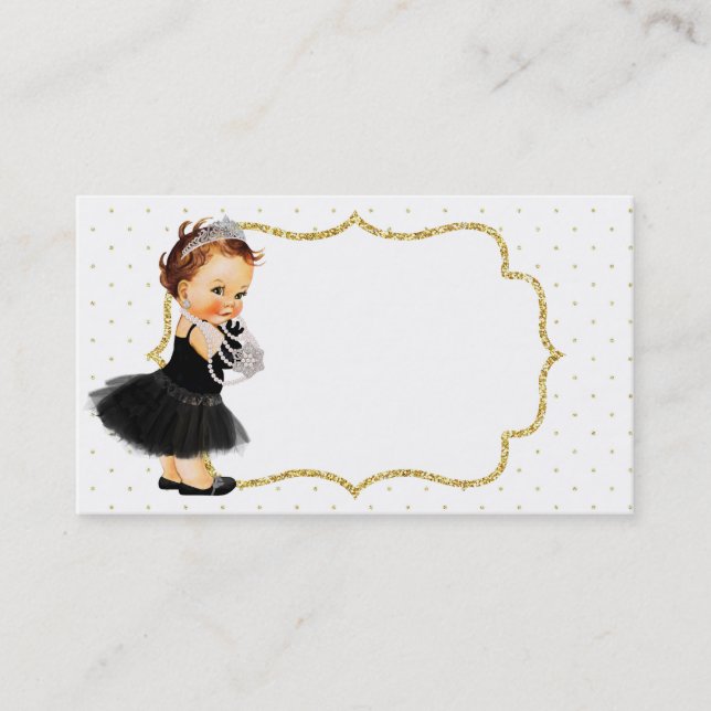 Vintage Baby Girl Princess Business Card (Front)