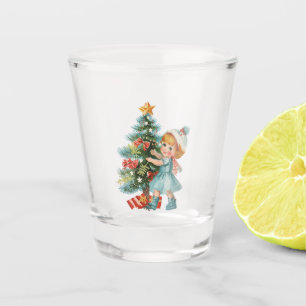 Vintage baby girl  shot glass