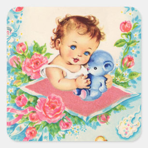 Vintage Baby Girl Stickers
