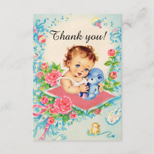 Vintage Baby Girl "Thank You" Cards