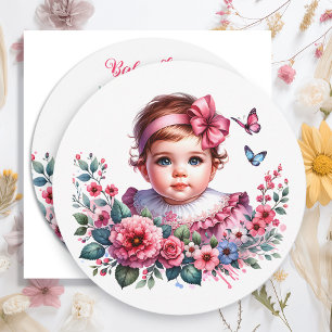 Vintage Baby Girl's Baby Shower Invitation