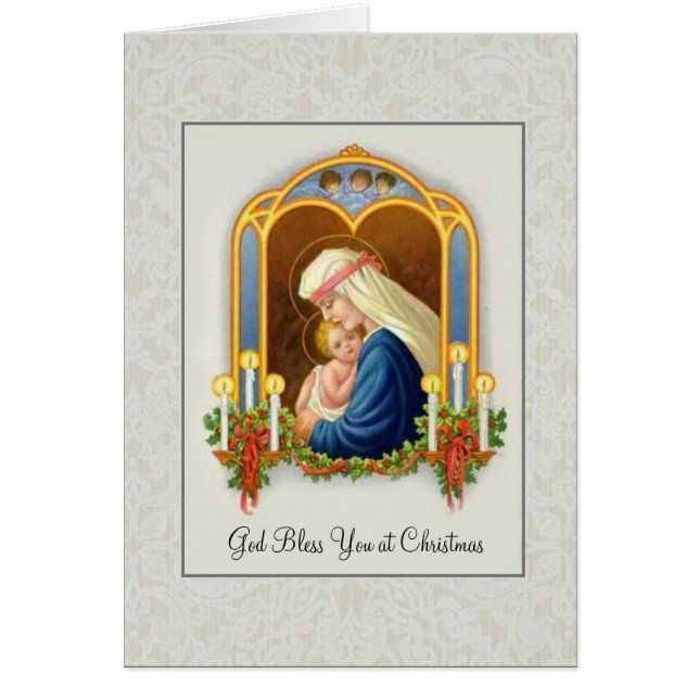 Vintage Baby Jesus Blessed Virgin Mary (Front)