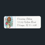 Vintage Baby Jesus Christmas with Children<br><div class="desc">Charming vintage image of young children presenting a rose to the Baby Jesus,  beautifully featured on this personalized address label. Perfect for adding a touch of faith and elegance to your correspondence.</div>
