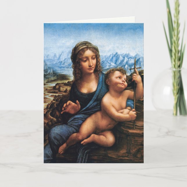 Vintage Baby Jesus & Madonna Religious Christian  Holiday Card (Front)