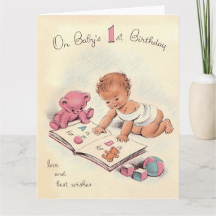 Vintage Baby’s First Happy Birthday Card