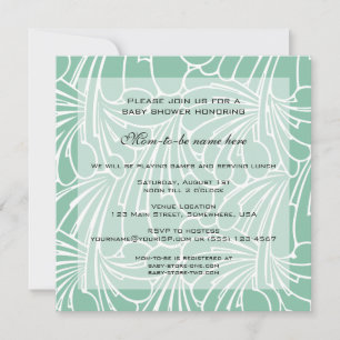 Vintage Baby Shower, Art Nouveau Floral Pattern Invitation