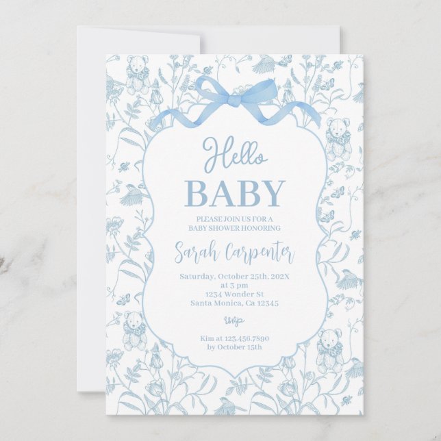 Vintage Baby Shower Boy Invitation (Front)