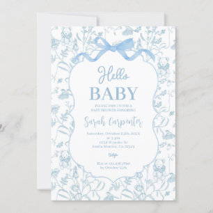 Vintage Baby Shower Boy Invitation