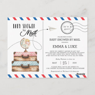 Vintage Baby Shower by Mail Long Distance Postage Postcard