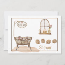 Vintage Baby Shower Invitation 