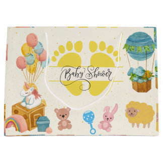 Vintage Baby Shower Large Gift Bag