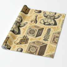 Vintage Baby Wrapping Paper