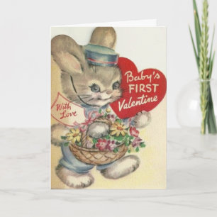 Vintage Baby's First Valentine's Day Card