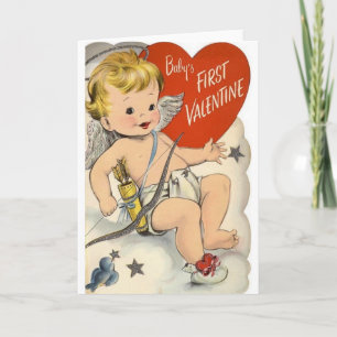 Vintage Baby's First Valentine's Day Card
