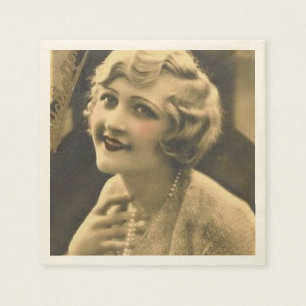vintage bachelorette Party Gatsby bridal shower Napkin