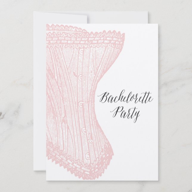 Vintage Bachelorette Party Invitation (Front)