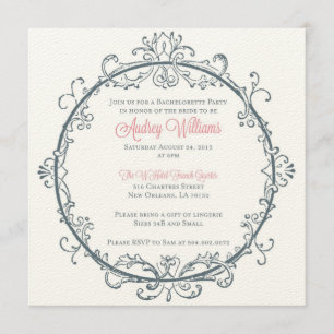 Vintage Bachelorette Party Invitation