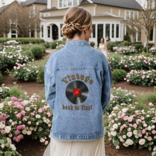 Vintage - Back to Vinyl, the record is back Denim Jacket