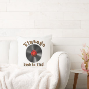 Vintage - Back to Vinyl, the record is back, Oldie Cushion