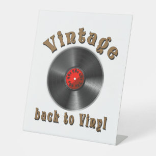 Vintage - Back to Vinyl, the record is back Pedestal Sign