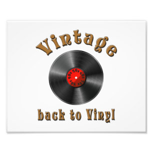 Vintage - Back to Vinyl, the record is back Photo Print