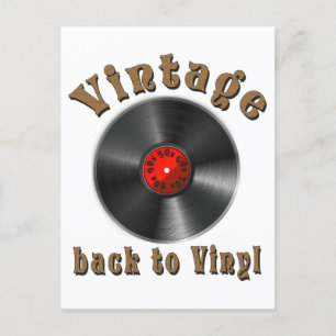 Vintage - Back to Vinyl, the record is back Postcard
