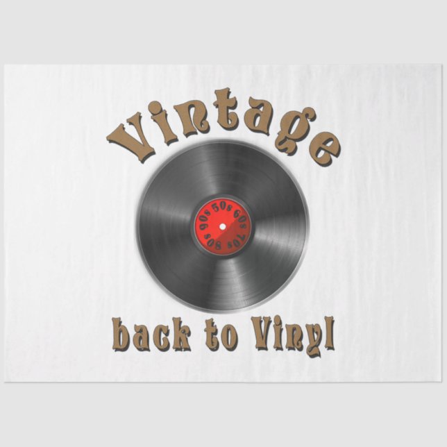 Vintage - Back to Vinyl, the record is back Tissue Paper (Front)