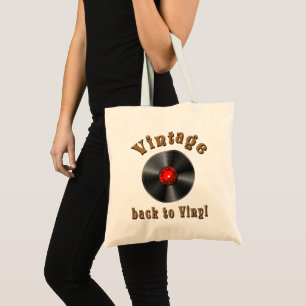 Vintage - Back to Vinyl, the record is back Tote Bag