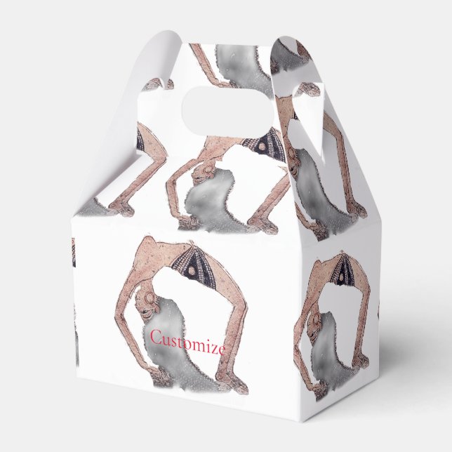 Vintage Backbend Yoga Pose Thunder_Cove Favour Box (Front Side)