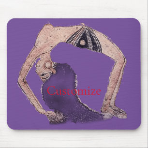 Vintage Backbend Yoga Pose Thunder_Cove Mouse Mat