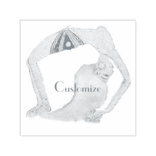 Vintage Backbend Yoga Pose Thunder_Cove  Self-inking Stamp