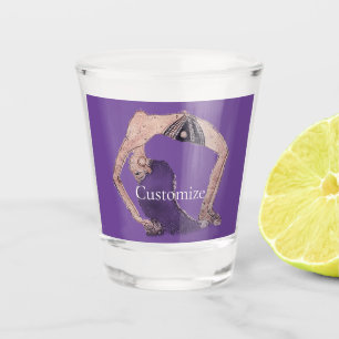 Vintage Backbend Yoga Pose Thunder_Cove Shot Glass