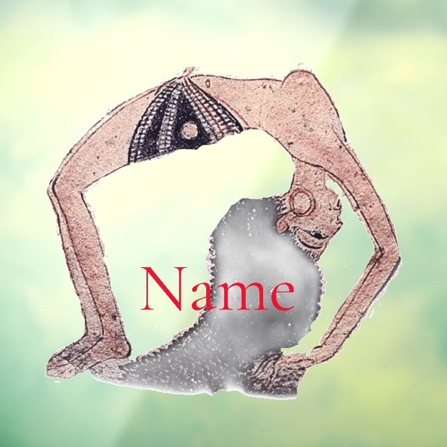 Vintage Backbend Yoga Pose Thunder_Cove  Window Cling (Sheet 3)