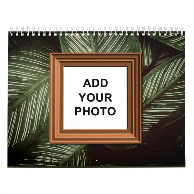Vintage Background 2025 Add Your Photos Colourful  Calendar (Cover)