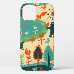 Vintage background and beasts iPhone 12 case