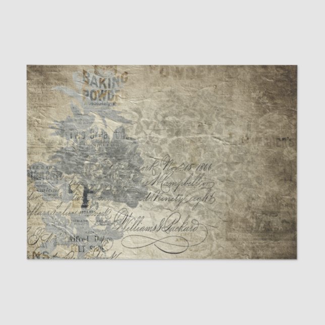 Vintage Background Decoupage Tissue Paper (Front)