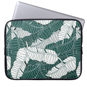 vintage background leaves pattern design illustrat laptop sleeve