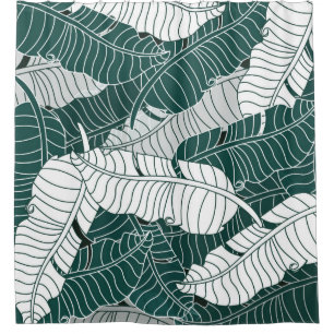 vintage background leaves pattern design illustrat shower curtain