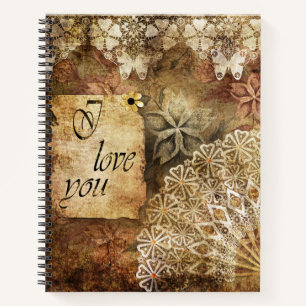 Vintage background notebook