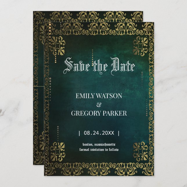  Vintage background Save The Date (Front/Back)