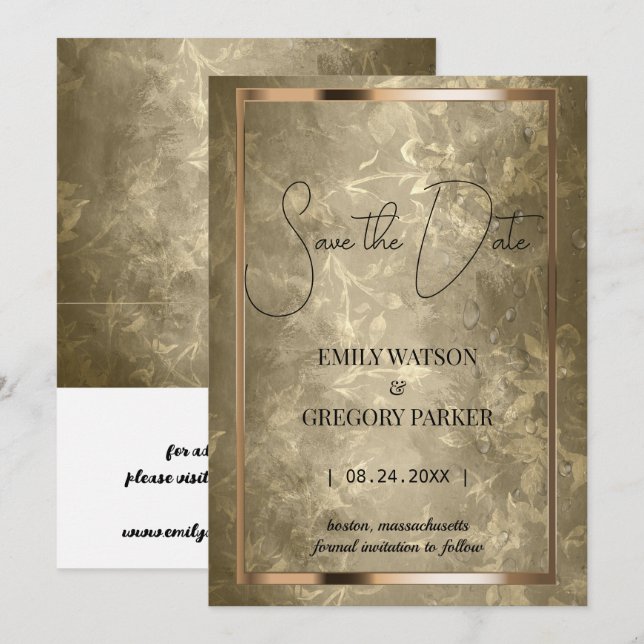  Vintage background Save The Date (Front/Back)