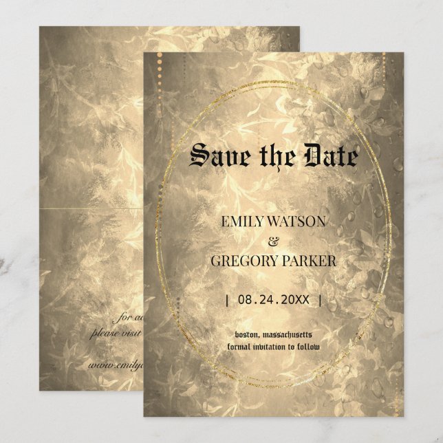  Vintage background Save The Date (Front/Back)