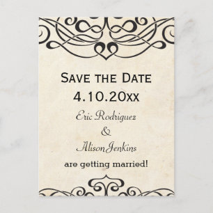 Vintage Background with Celtic Pattern Announcement Postcard