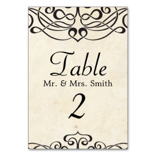 Vintage Background with Celtic Pattern Table Number