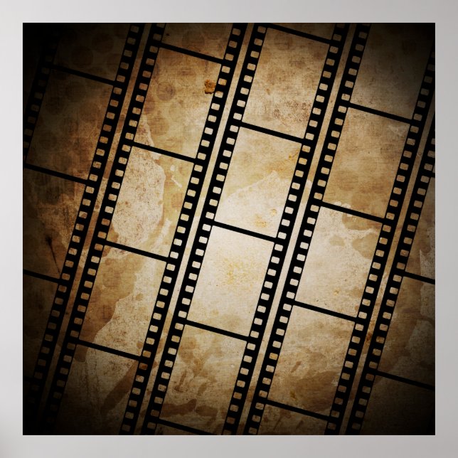Vintage background with film framefilm, photo, abs poster (Front)