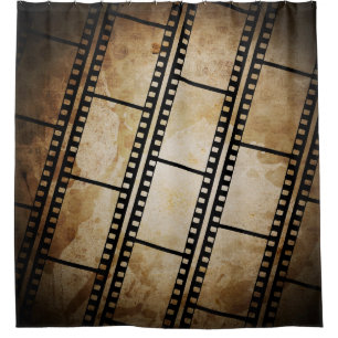 Vintage background with film framefilm, photo, abs shower curtain